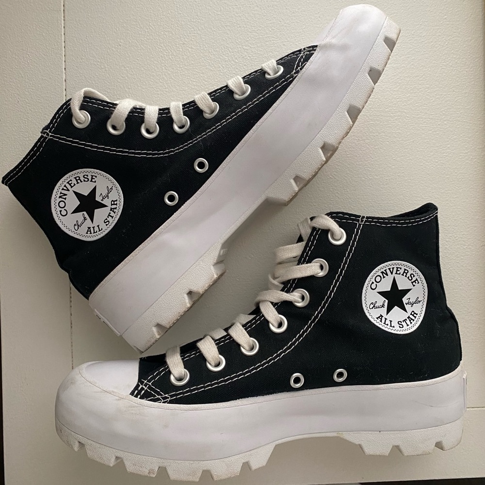 Black Converse All Star Lugged Platform
